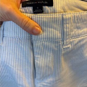 Tommy Hilfiger Blue and White Striped Pants